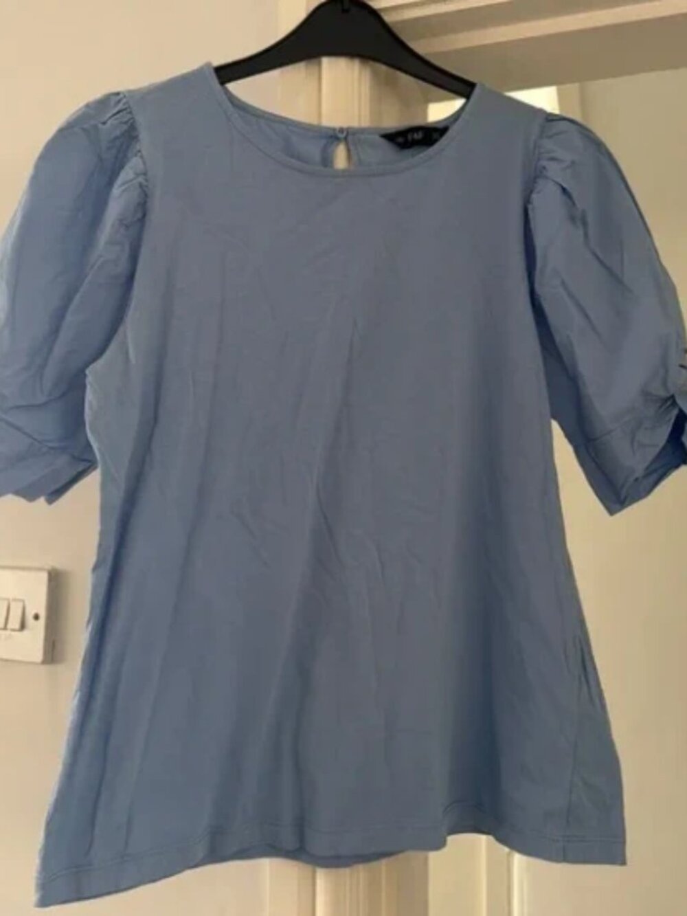 F&F Blue Bubble Sleeve Top